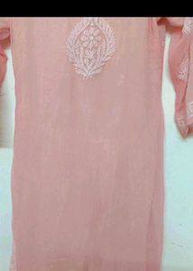 Pink Chikankari Kurti