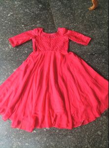 Red Georgette Flared Anarkali ✨