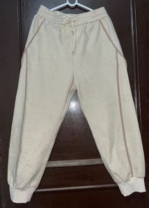 Beige Lounge Pants with Piping