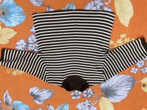 Striped Mock Neck Top