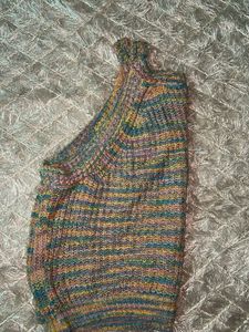 Colorful Hand Knit Sleeveless Top