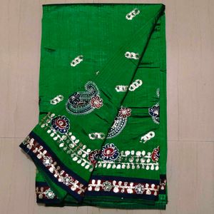 Green Embellished Saree