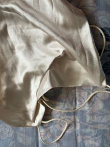Champagne Satin Playsuit Dress
