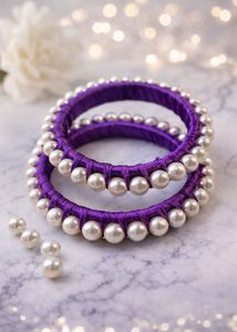 Purple Pearl Bangles