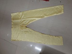 Shiny Red &amp; Cream Churidar Pants Set