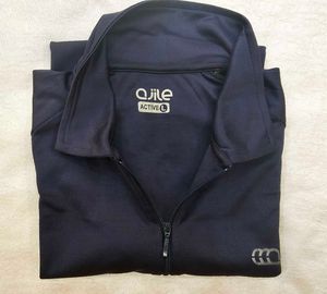 Navy Blue Half-Zip T-Shirt