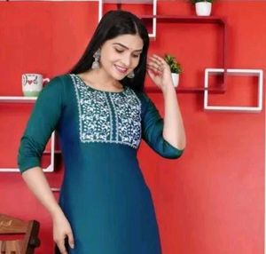 Elegant Teal Embroidered Kurta