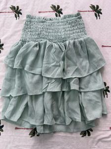 H&M Tiered Ruffle Mini Skirt