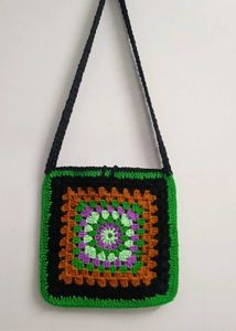 Crochet 🧶 Granny Square Sling Bag