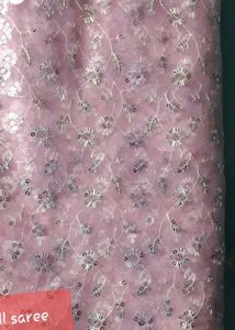 Beautiful Pink  Net Saree