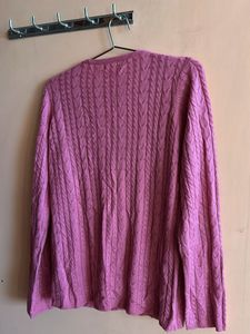Pink Cable Knit Sweater
