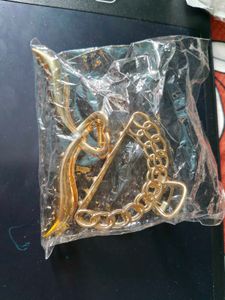 Gold Chain &amp; Ribbon Hair Clip Metal Combo