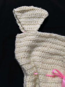 Crochet Crop Top with Ribbon