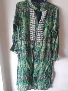 Beautiful Green Beaded Kurti