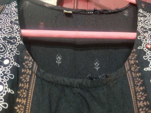 Elegant Black Naira Cut  Kurti