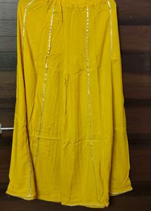 Yellow &amp; Red Embroidered Kurta Set