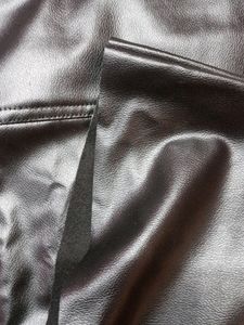Black Midi Leather Skirt