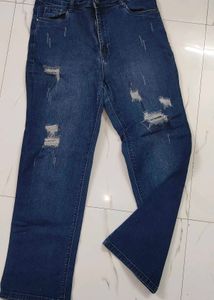 Ripped Bootcut Jeans