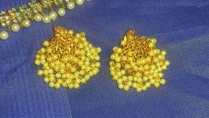 Cz Stone Hip Belt And Guttapusla Peacock Earrings