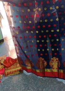 Beautiful Nevy Blue Colour Saree