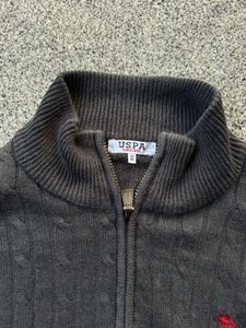 Gray Quarter-Zip Sweater