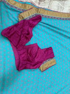 Saree With Stitched Blouse