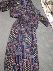 Crop  Cord Set With Pant
