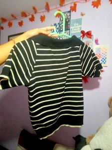 Cute Striped/Ruched Top