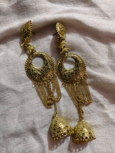 Golden Jhumka Earrings