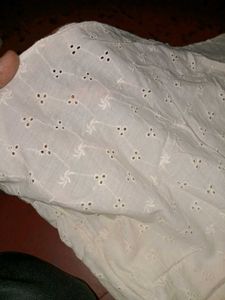 White Eyelet Mini Skirt