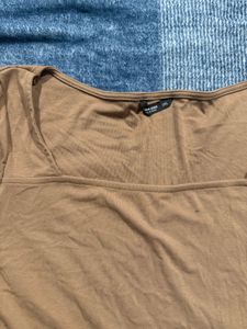 TAN BROWN Shein top