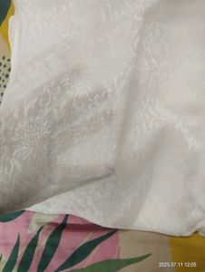 White Floral Fabric