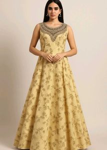 Elegant Floral Sequin Gown