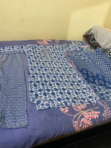 Pure Cotton Kurta Set With Dupatta