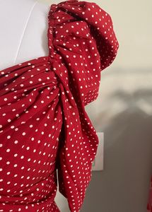 Polka Dot Wrap Top
