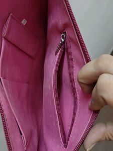 W Women Pink Floral Kurta Sling Bag Combo
