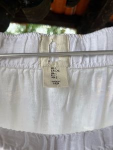 White Linen Skirt