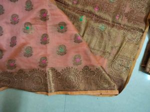 Peach Banarasi Style Saree