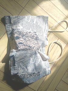 Paper Print Padded Sports Bra