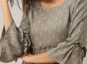 Ruffled Top with Bell Sleeves