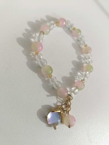 Beaded Iridescent Charm Bracelet