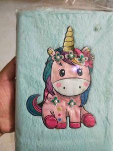 🦄Unicorn Plush Journal With Light And Bookmark