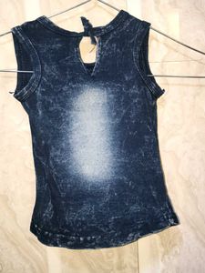 Denim Sparkle Tank Top