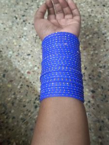 Blue Glass Bangles