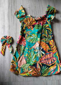 Colurfull One Piece With Bow