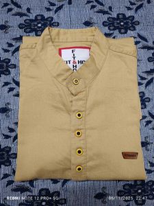 Stylish Khaki Shirt, have some clr fade