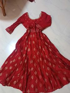 Red & Gold Ethnic Gown