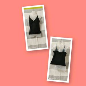 Black Lace Trim Cami