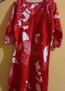 Red &amp; White Botanical Print Suit Se