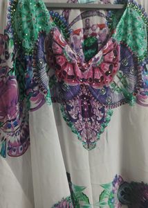 Floral Print Kaftan Top